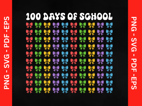 100 Days of School Coquette Bow Pattern