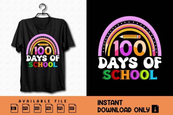 100 Days of School Shirt Design Graphics