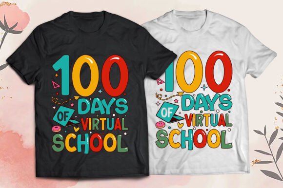 100 Days School T-Shirt Design Graphics
