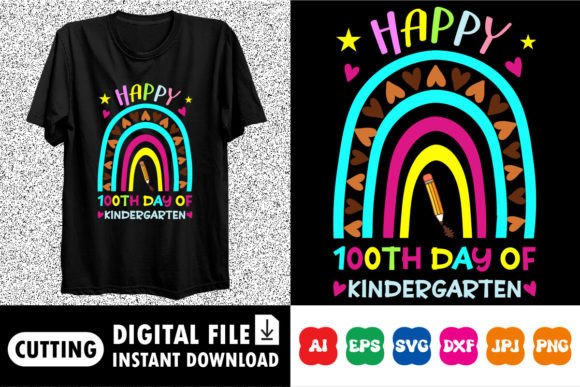 100th Day of Kindergarten Shirt Design