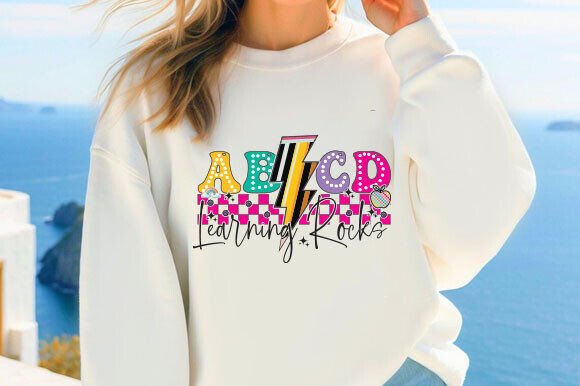 ABCD Learning Rocks, Retro Teacher PNG