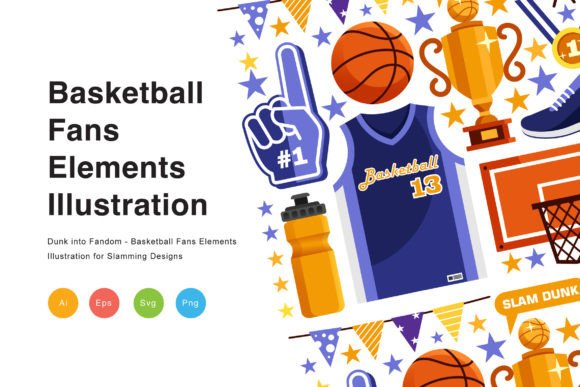 Basketball Fans Elements Illustration Graphics