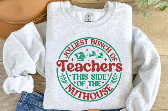Christmas Teacher Sweatshirt Graphics & T-Shirt Designs