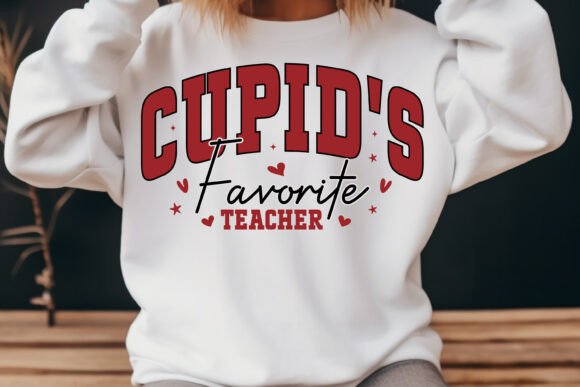 Cupids Favorite Teacher Valentine Retro Graphics