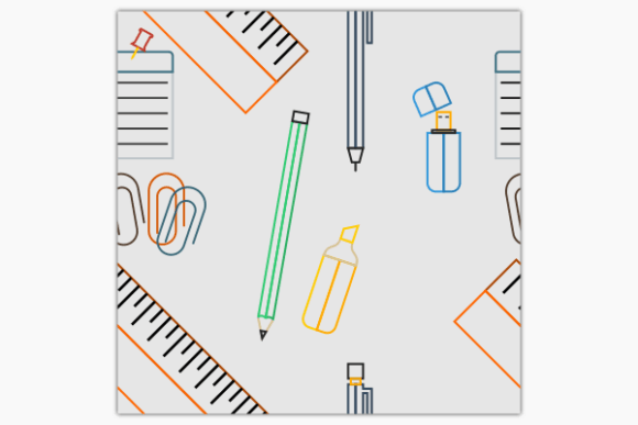 Line Office Equipment Seamless Pattern