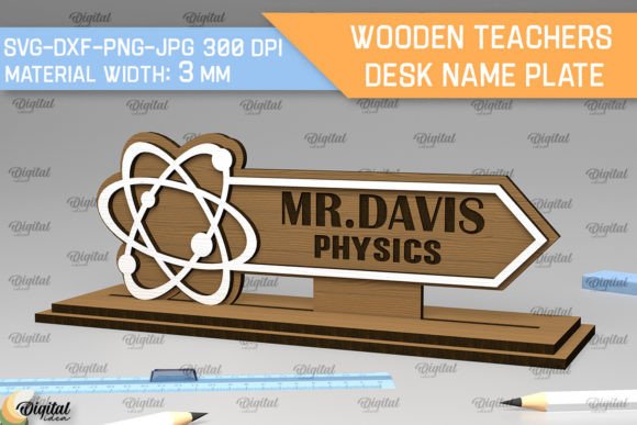 Physics Teacher Desk Name Plate LaserCut