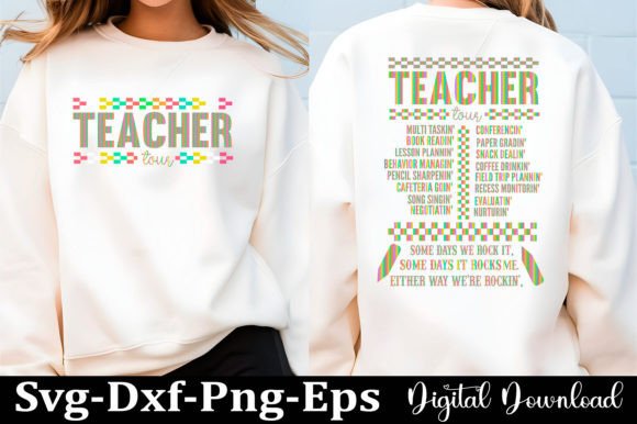 Retro Teacher Tour T-shirt, ABCD Teacher