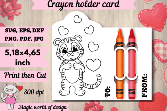 Valentine's Day Tiger with Heart Colorin