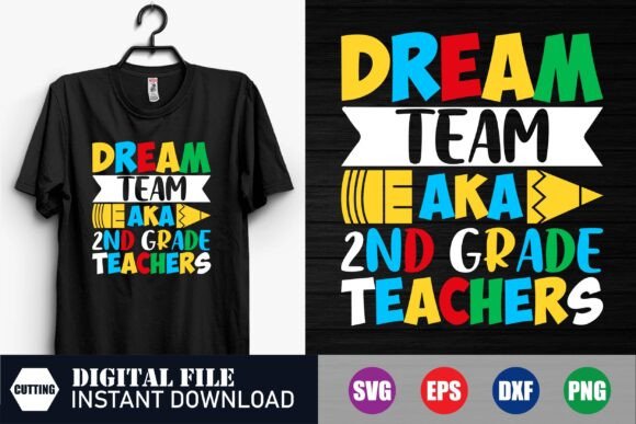 Women's 2nd Grade Teacher Shirt Design